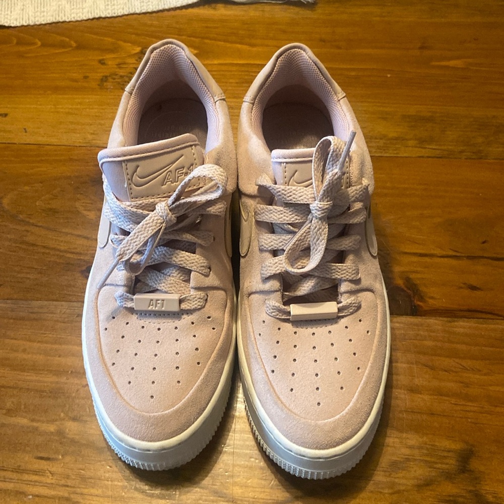 Nike women blush pink suede Air Force 1 size 5.5